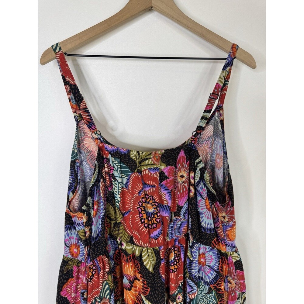 Torrid Maxi Challis Tiered Dress Floral Sz 2 Sleeveless Boho Summer Festival - Picture 8 of 14